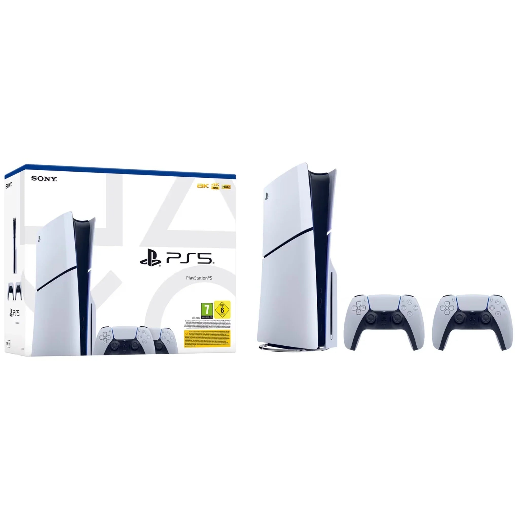 Sony PS5 Slim (CD) + 2 manettes DualSense