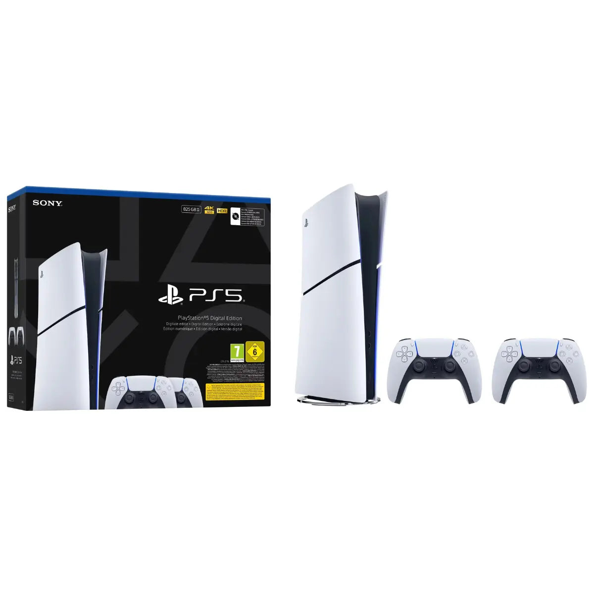 Sony PS5 Slim Digital + Pack 2 Manettes DualSense